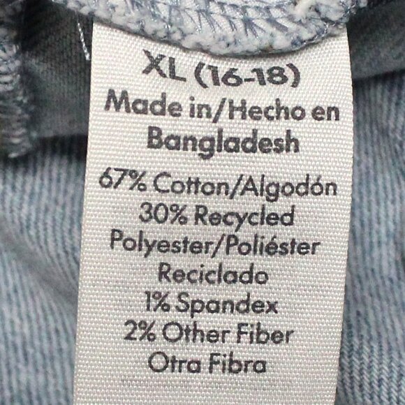 No Boundaries XL 16-18 No Waist Wide Leg Baggy Light Wash Blue Denim Jeans - Picture 7 of 12